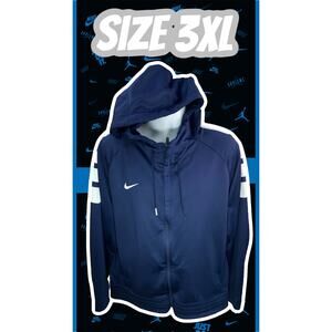 Nike Jacket Mens Basketball Hoodie Spotlight Navy Blue Size 3XL